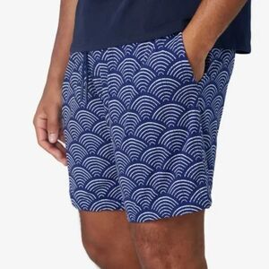 Nice Laundry Indigo Sunrise Mesh Navy Wave  Lounge Short Size M